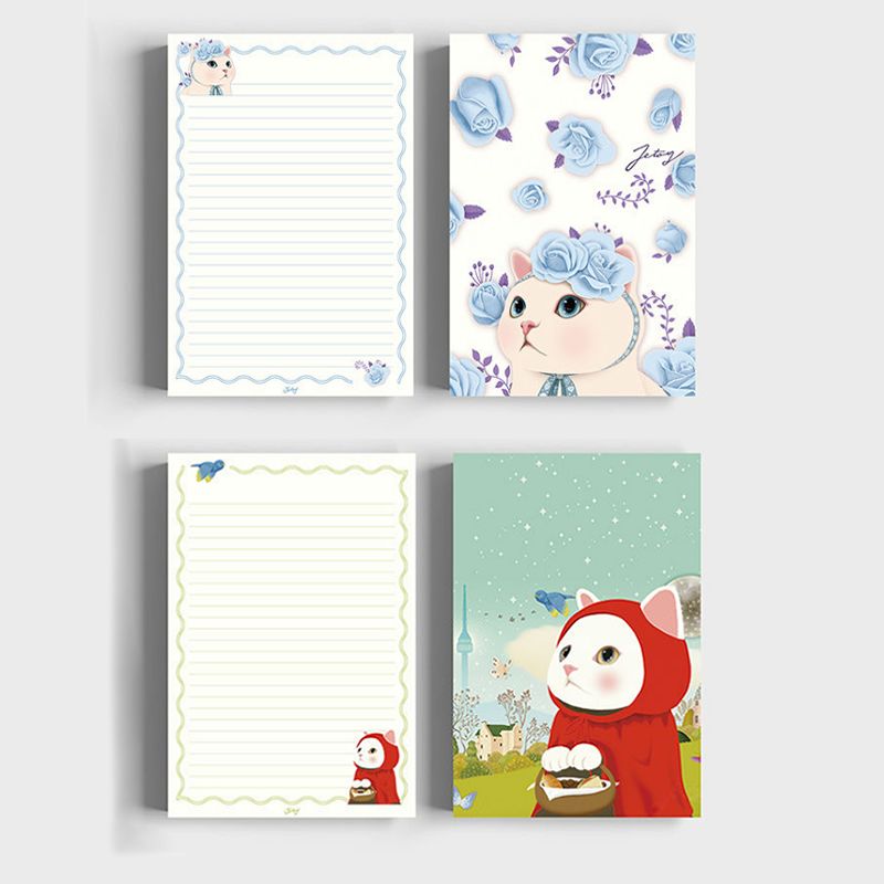 韩国jetoy可爱猫咪B5横线网格便签本学生办公笔记可撕记事拍纸本