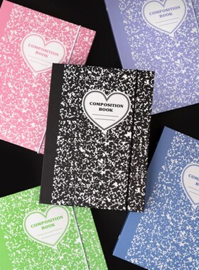 韩国LUCALAB时尚A5活页6孔绑带封皮外壳卡册日记手账封套硬面壳