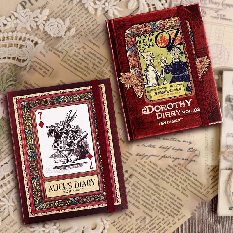 韩国7321复古童话万年手账本硬面