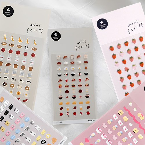 韩国SUATELIER森系可爱手账贴纸