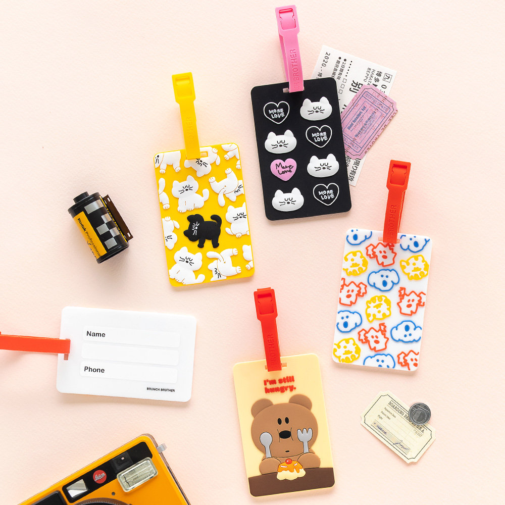 韩国romane卡通动漫硅胶行李牌姓名信息牌旅行箱托运包包吊牌防丢