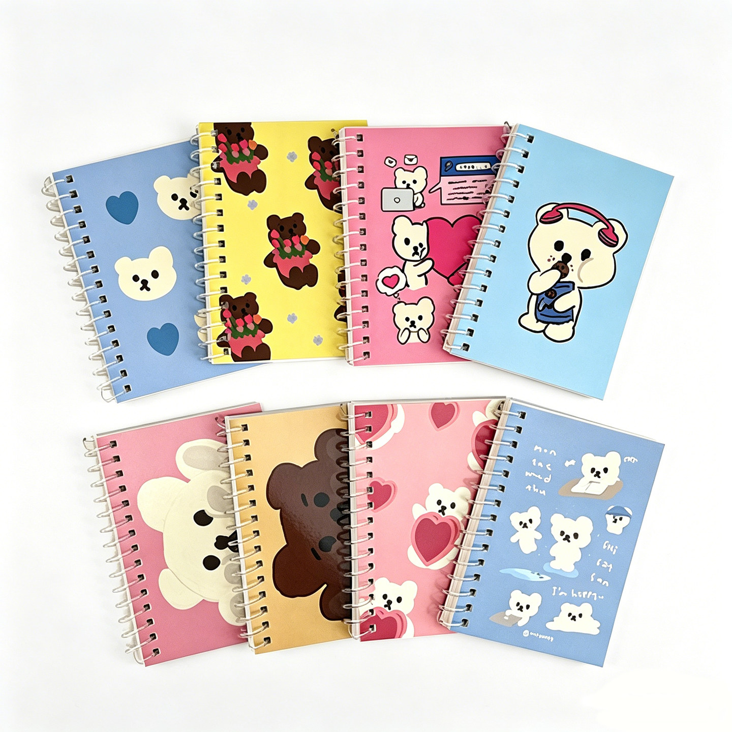 韩国Mazzzzy可爱小熊线圈本工作学生便携笔记本记事本口袋日记本