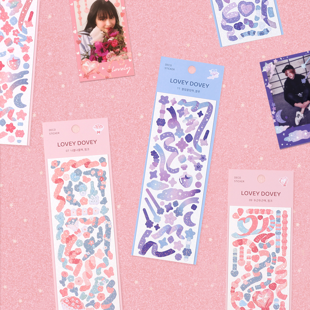 韩国进口高端可爱彩带装饰贴纸