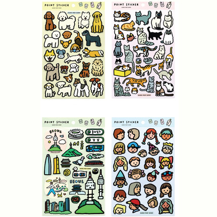 韩国zeroperzero可爱卡通ins转印贴纸diy手账装饰水杯电脑手机贴