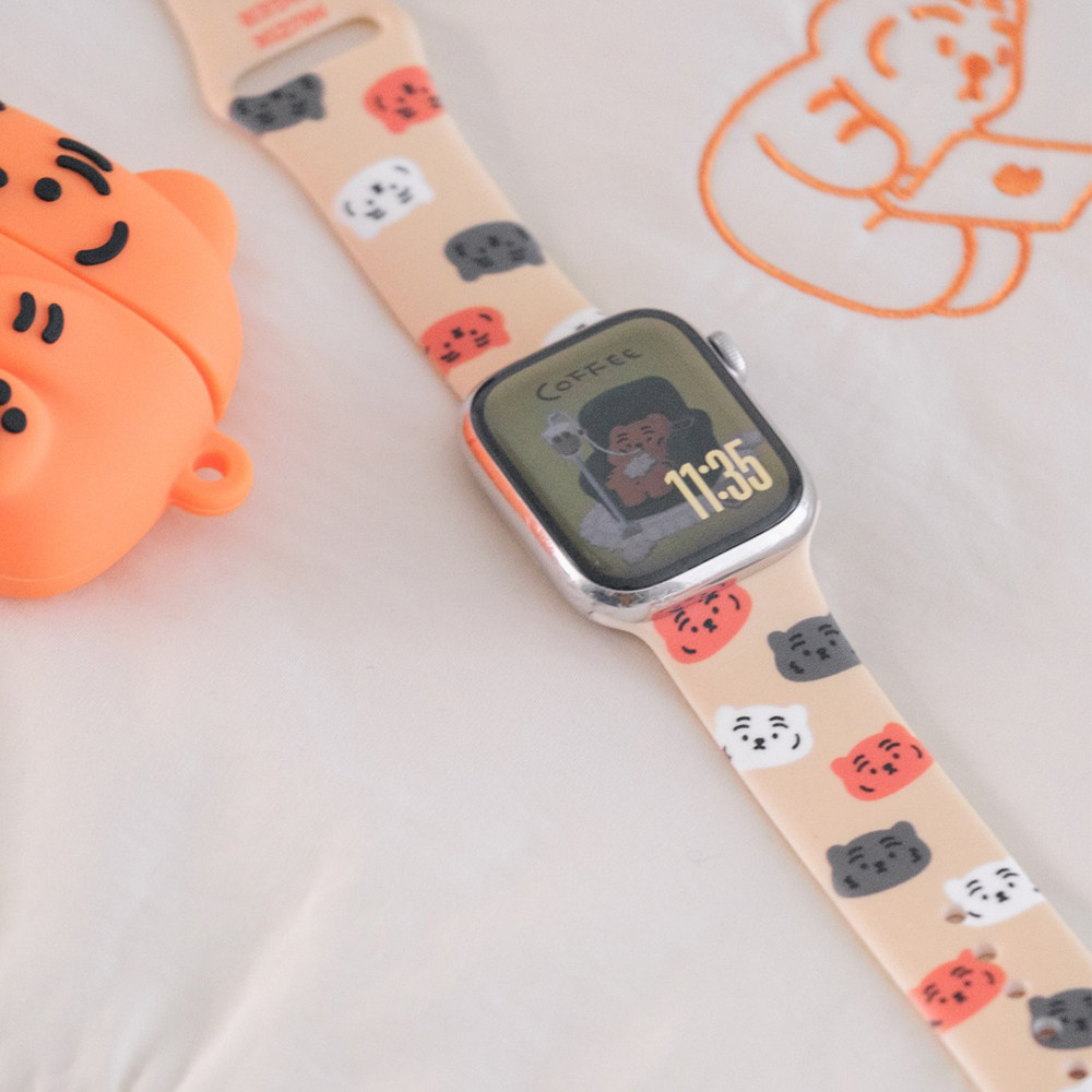 韩国muziktiger躺肥虎硅胶苹果Apple Watch智能