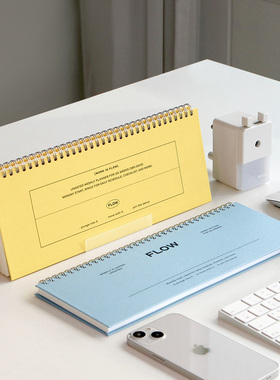 韩国iconic复古桌面线圈笔记本12个月万年型周计划学生手账日程本