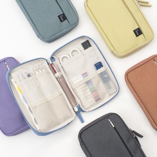韩国FULL纯色文具包杂物收纳包手账素材多功能电子书保护套一体包