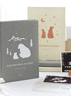韩国INDIGO孕期纪念册资料记录b超收纳怀孕日记送准妈妈礼物礼盒