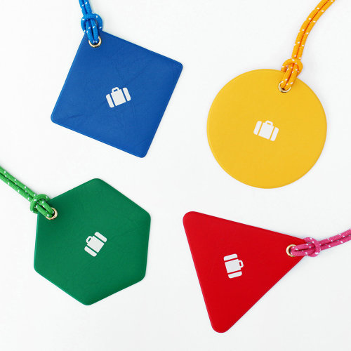 韩国几何图形旅行信息防丢行李牌