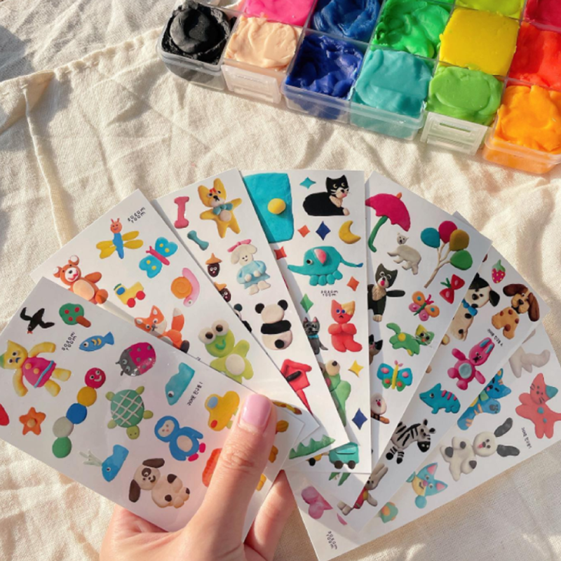 sosomroom黏土卡通DIY手账装饰贴