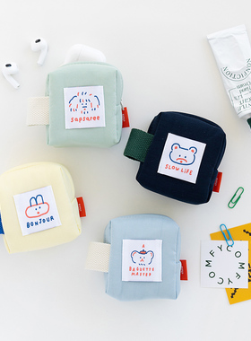 韩国romane可爱简约女防摔收纳包便携杂物小包适用华为苹果airpods pro1/2/3/4代无线蓝牙耳机包三星buds Pro