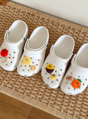 韩国secondmorning小众洞洞鞋硅胶鞋扣鞋花男女儿童云朵鞋装饰扣