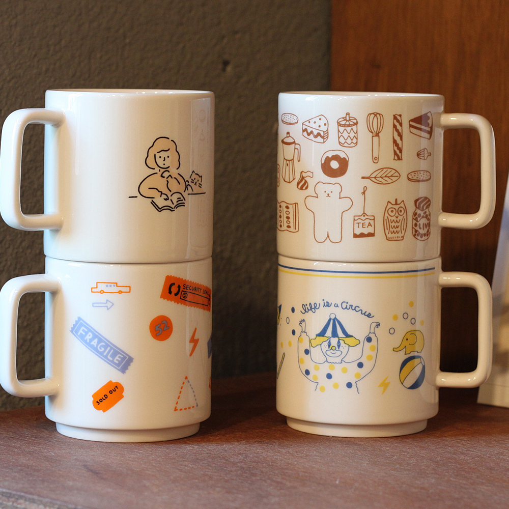 韩国CBB可爱陶瓷情侣马克杯水杯