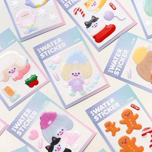 饰手机贴 韩国TRF可爱RICO女孩卡通ins水晶贴纸手账相片卡册DIY装