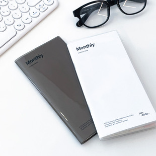 韩国jamstudio简约便携万年12个月日程计划胶套本网格记事笔记本