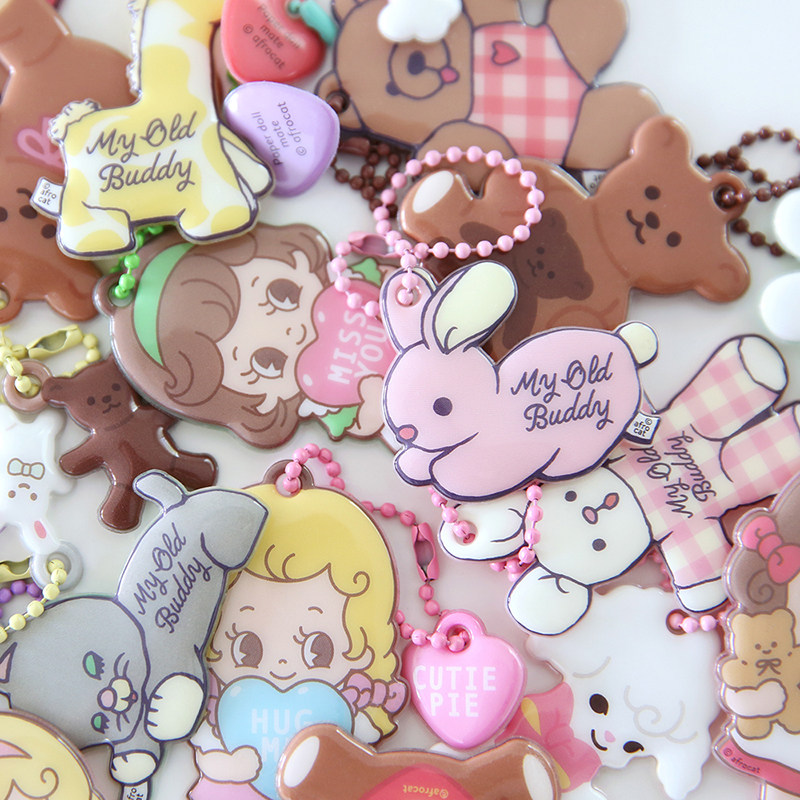 韩国afrocat可爱甜美ins风卡通钥匙扣挂链AirPods小挂件女包配饰,服饰配件/皮带/帽子/围巾,钥匙扣,淘宝优惠券,粉丝福利购,淘宝优惠卷