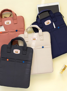 韩国romane简约纯色防水手提11寸iPad Pro平板12.9电脑键盘包13.3苹果MacBook Pro防震15.6通用笔记本收纳包