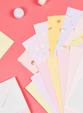 iplaybox小清新可爱动物卡通信纸信封套装情侣告白朋友祝福写信纸