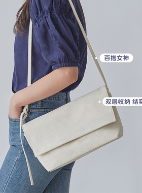 韩国ithinkso时尚气质女帆布翻盖ins单肩包百搭休闲斜挎包小背包
