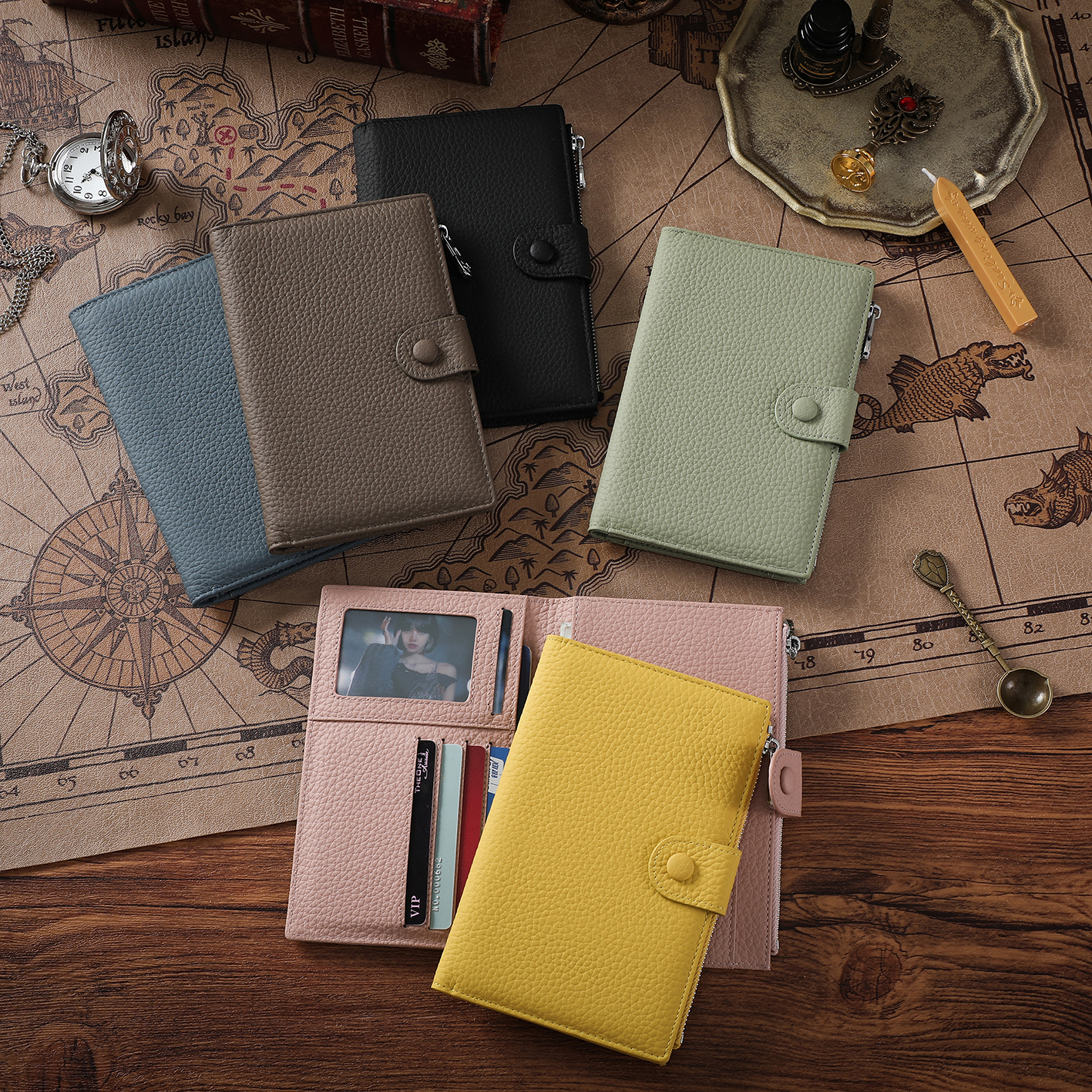 高檔真皮超耐磨旅行防盜刷護照夾