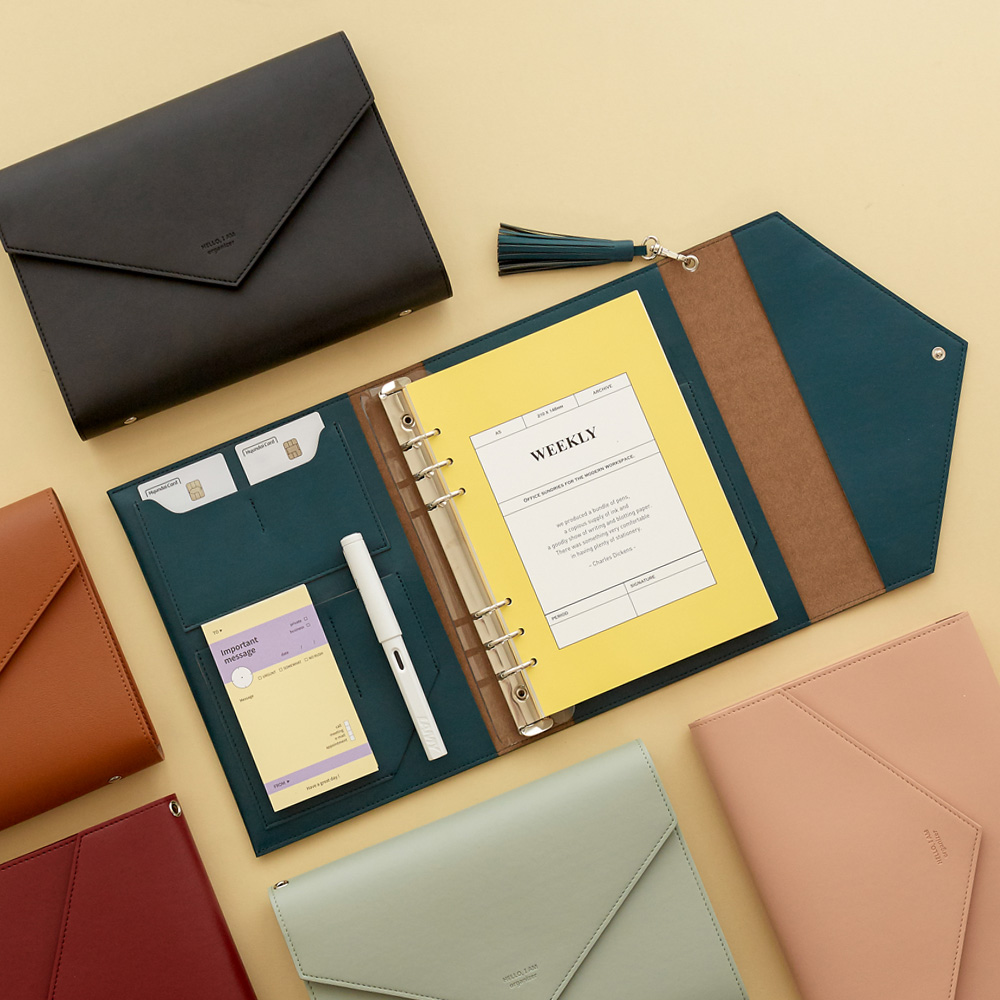 funnymade商务A5活页6孔搭扣封套