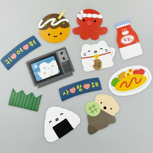 可移贴纸手账素材N次贴卡片装饰