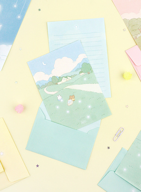 韩国dash and dot可爱信纸信封套装朋友祝福情侣告白手写信ins风