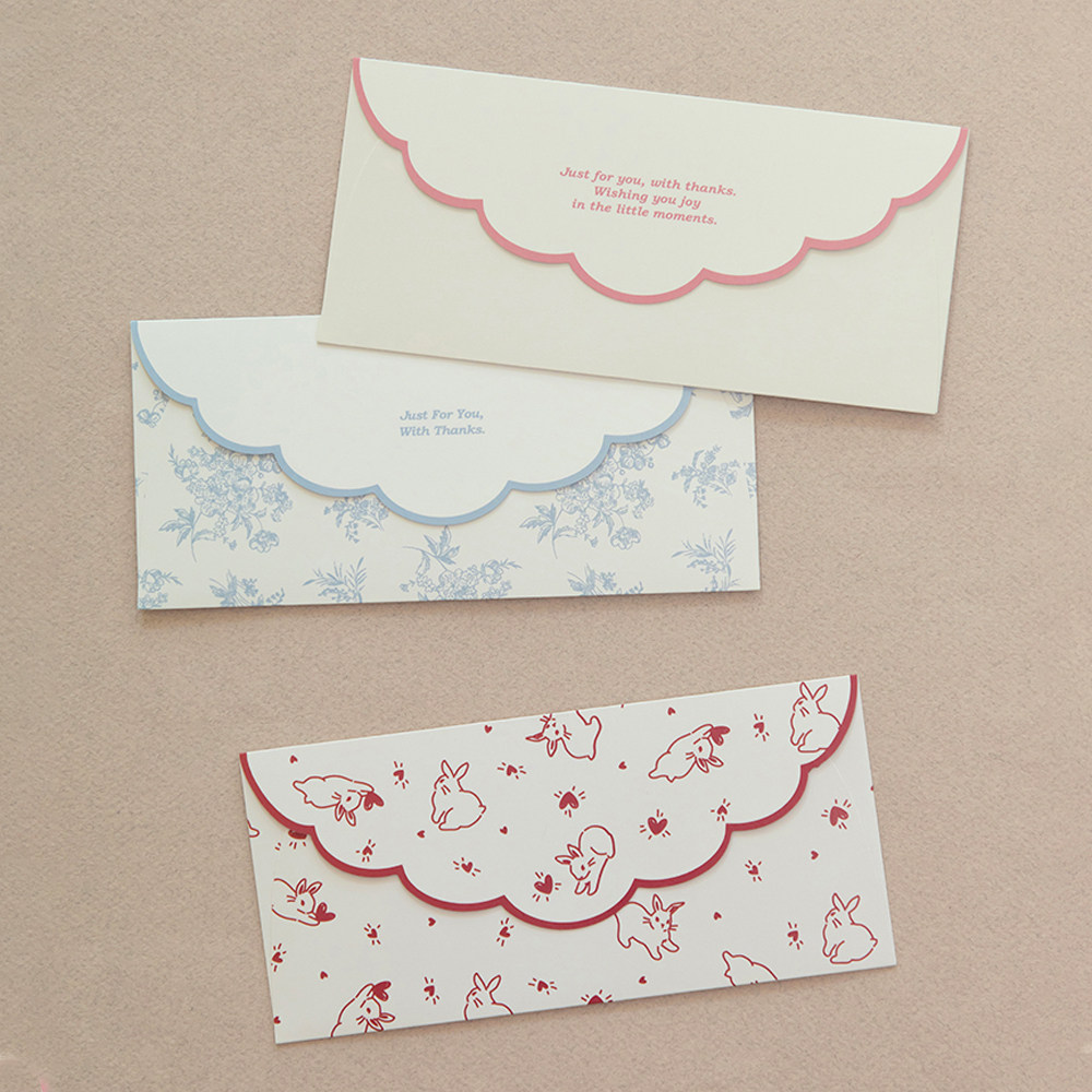 韩国dailylike小清新情书信封表白生日卡片邀请函信笺红包袋3个入