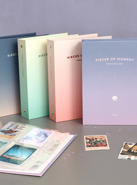 韩国iconic渐变色硬面小3寸拍立得相册名片小卡册咕卡收纳册160p