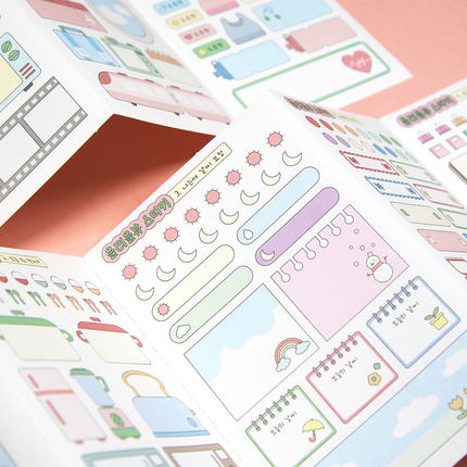 韩国7321可书写对话框贴纸手账装饰素材贴创意重点标签贴打底边框