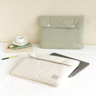韩国livework奶油风简约笔记本电脑包13寸ipad 收纳包ins风适用苹果macbook华硕戴尔联想 pro9寸以下平板数码