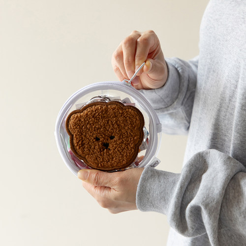 【韩国新款可爱狗狗透明收纳包】