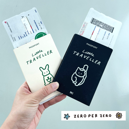 韩国ZEROPERZERO可爱插画ins出国旅行便携护照夹机票证件卡保护套