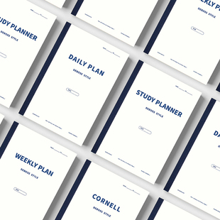 iplaybox简约A5刻度周计划商务办公记事本可撕笔记本康奈尔日记本