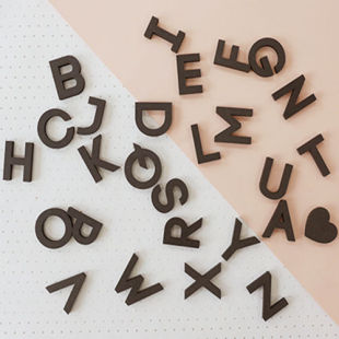 韩国SUATELIER创意大小写英文字母立体ins风墙贴房间家居礼物装 饰