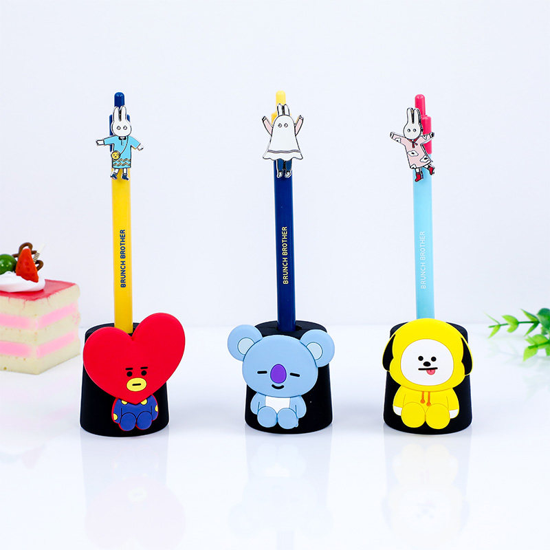 the republic of korea monopoly x BT21 Bombproof Youth Regiment BTS lovely Cartoon silica gel Pen Holder originality toothbrush basein the Electronic Dictionary/Electronic paper book/Stationery , Shelves/Display items , Pen Holder  category - from Buy2taobao.com to provide professional Taobao agent buy service