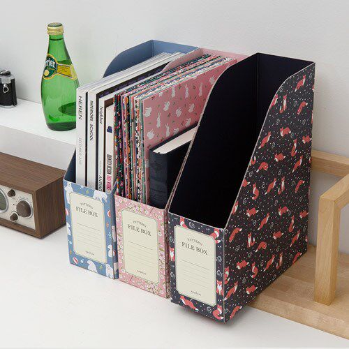 韩国文具ardium可爱甜美DIY纸质ins风桌面办公文件座文件架资料框