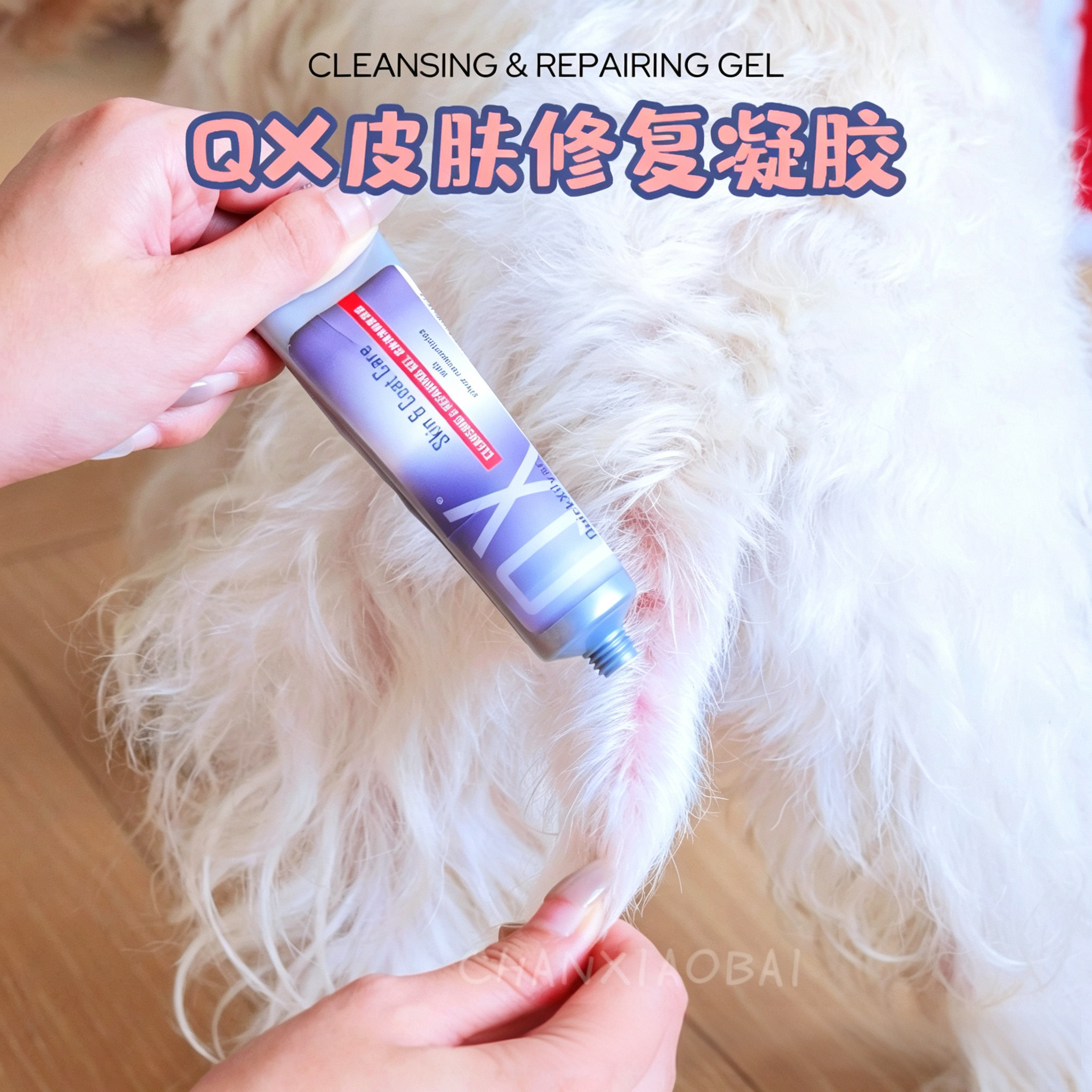 小白家香港QX皮肤清洁修复凝胶猫咪狗狗咬伤皮肤伤口红肿修复无毒