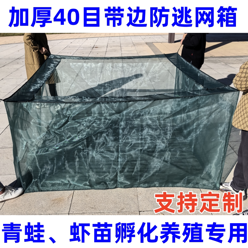 加厚40目牛蛙青蛙孵化网箱防逃