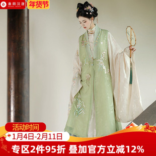 【重回汉唐小轩窗】正品原创竖领大襟长衫改良长比甲明制汉服女款