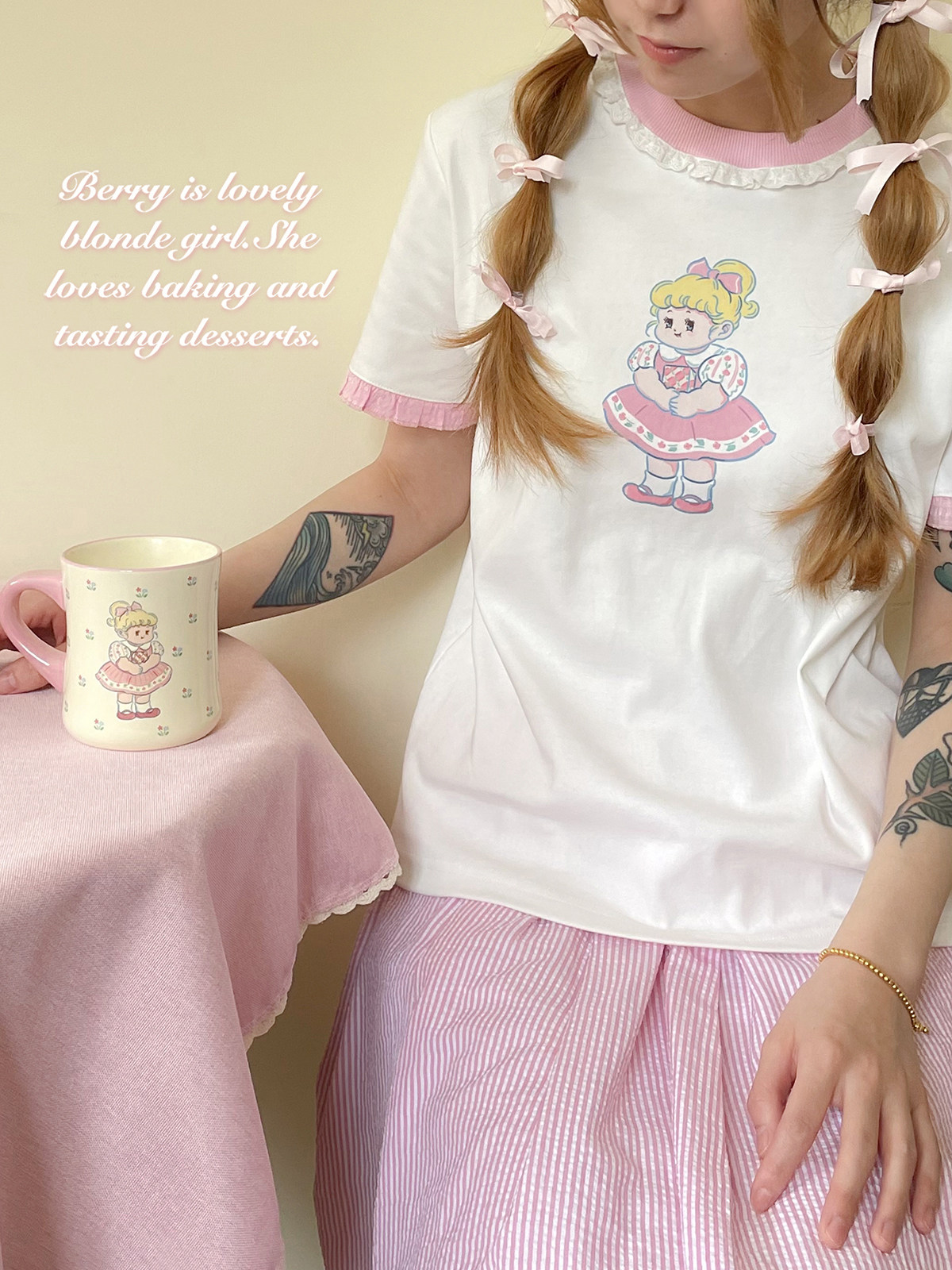 littleberry可爱全棉少女卡通