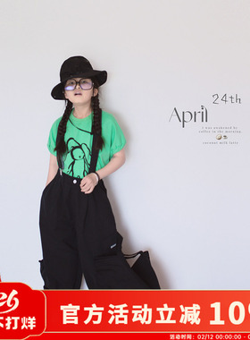 绿色兔子T恤2026新品纯棉显白休闲百搭时尚潮流印花短袖女