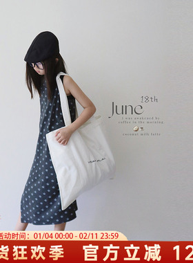 H AND E 原创童装灰色星星连衣裙女童2026夏季新款纯棉宽松显瘦