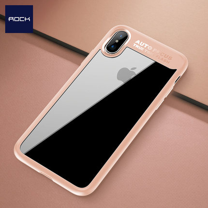 ROCK iphoneX手机保护壳透明硅胶软壳超薄防摔全包创新女苹果X套