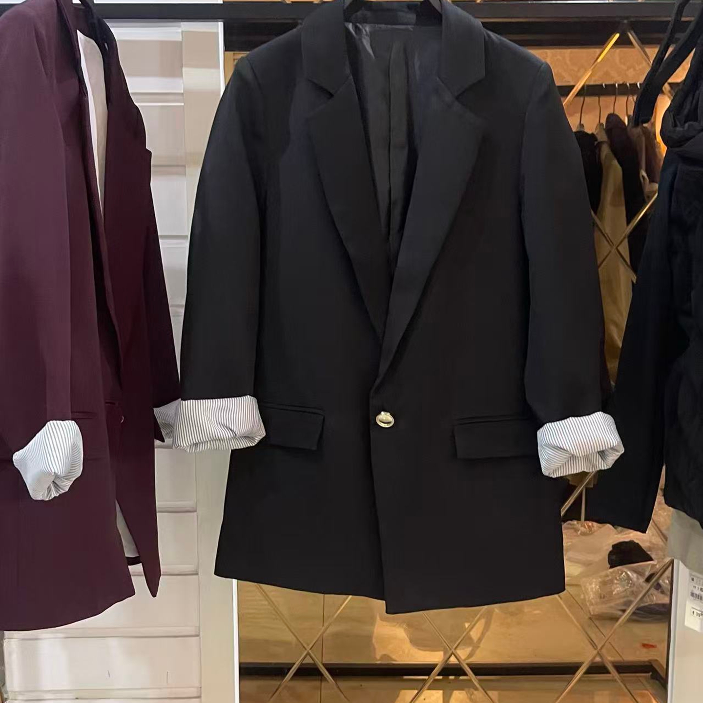 ZARLuvip查罗黑色西装外套女西服