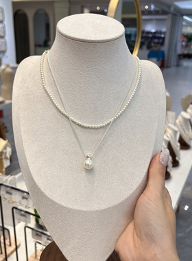 双层叠戴珍珠项链戴妃同款吊坠颈链轻奢高级感百搭新款爆款锁骨链