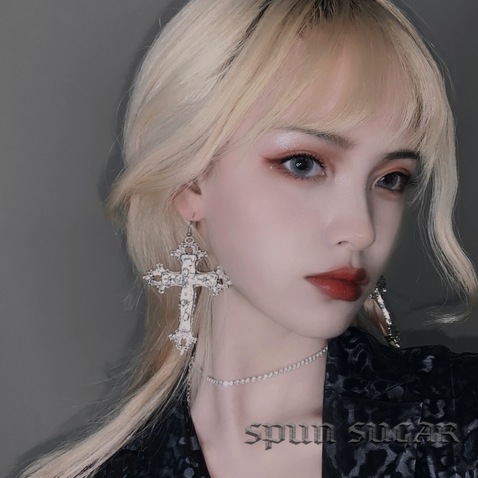 暗黑十字架少女lolita耳环万圣节