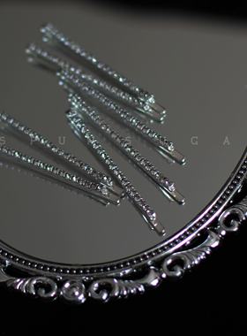 BLING闪钻金智妮Jenni同款一字夹欧美边夹发夹欧美走秀百搭刘海夹