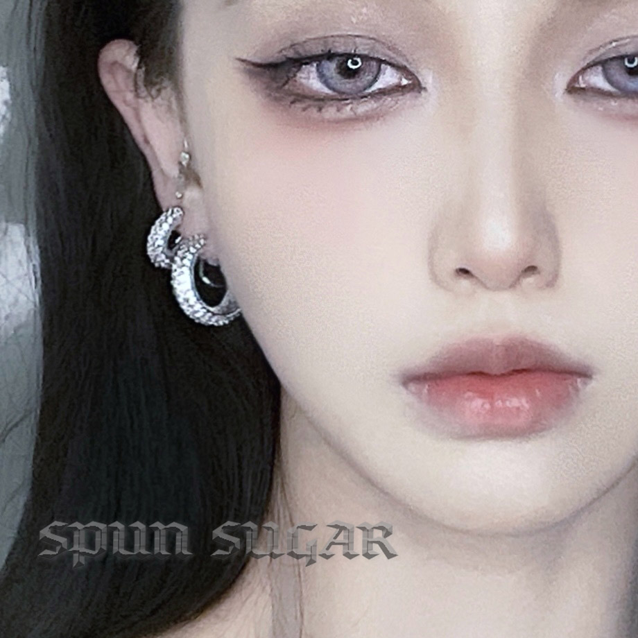 欧美风肯豆同款微镶满钻闪闪耳圈