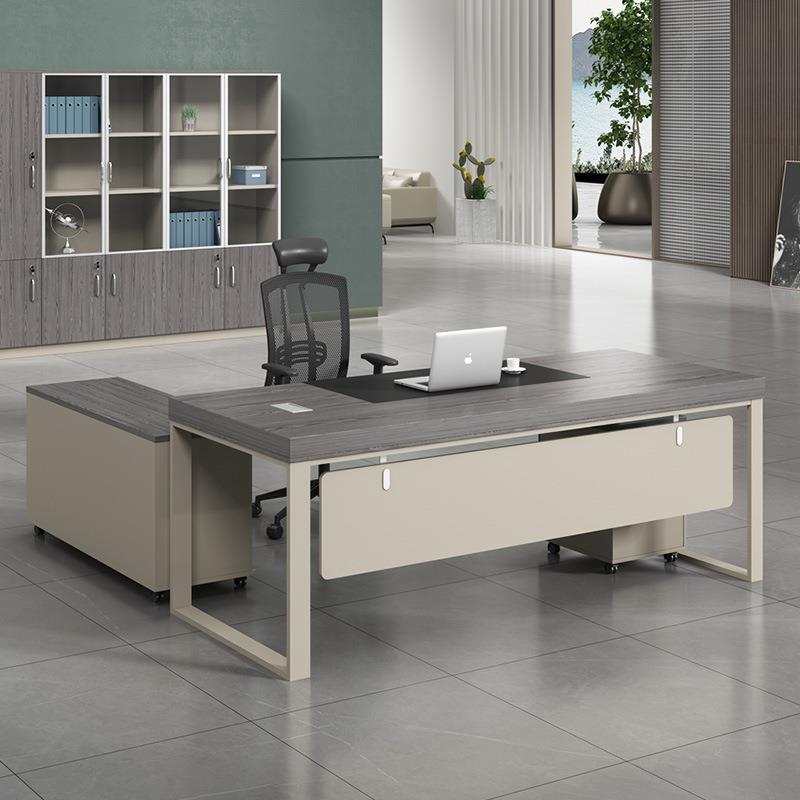 老板桌简约现代大班台总裁桌子单人主管桌办公室经理办公桌椅组合